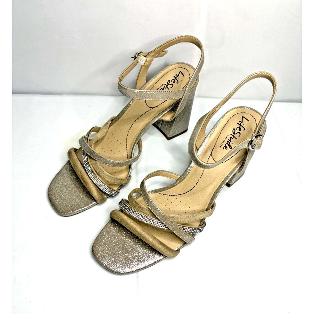 "LifeStride Belle Block Heel Strappy Dress Sandals Women s Size 11 M New in Box